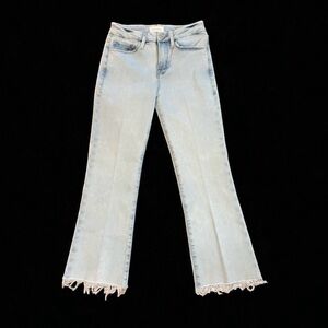 FRAME DENIM LE CROP MINI BOOT FRAYED BOTTOM JEANS SIZE 26